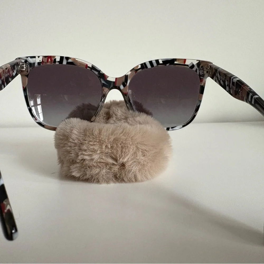 Burberry Black and Silver Women's Sunglasses - Picture 2 of 7